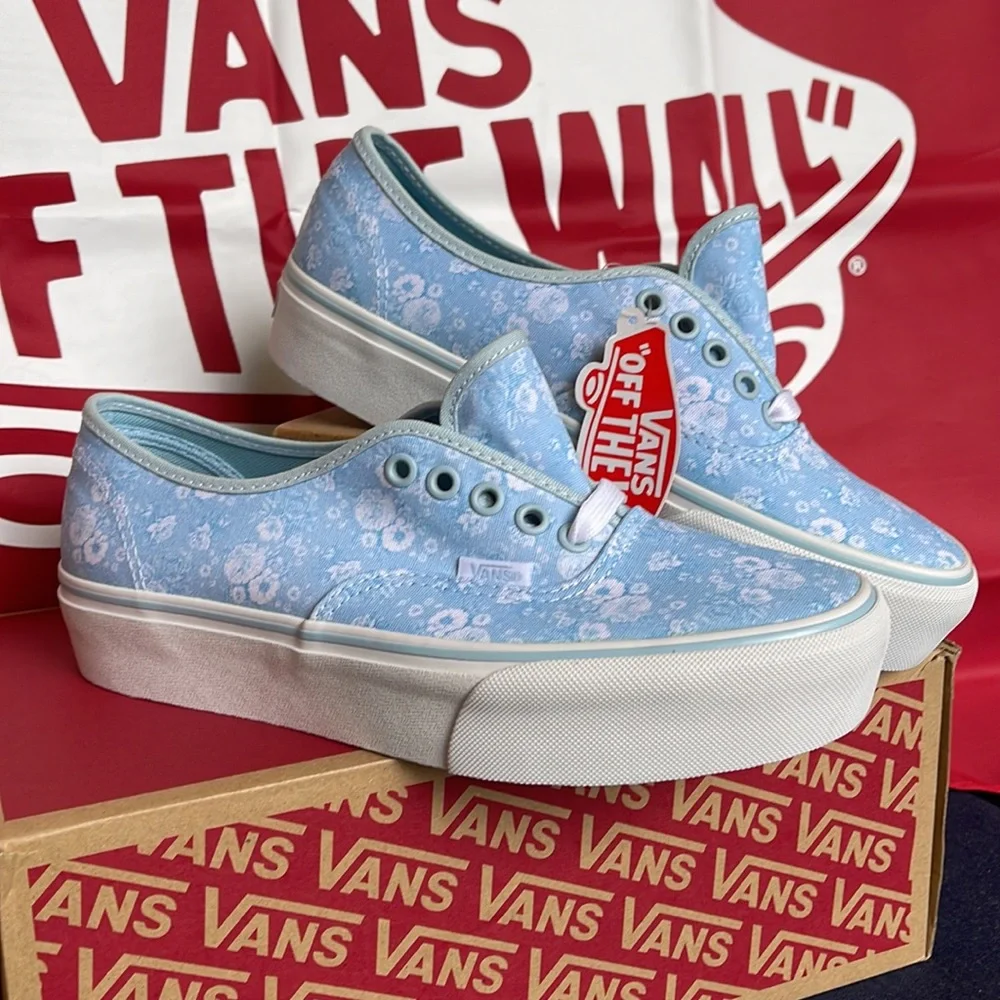 Vans Authentic PLATFORMS Tonal Floral/Omphlds/True White sneakers-platforms Men’ - Picture 7 of 16